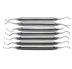 Ensemble de 7 instruments en acier inoxydable pour le détartrage parodontal, le dégrossissement des racines et le détartrage profond, certifié CE ISO par Grip Surgical - Product Image 5