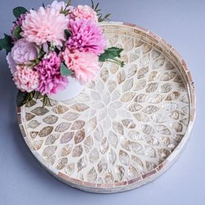 Bandejas Clásicas de Nácar Hechas con Concha Natural para Servir con Elegancia y para Exhibición Decorativa - Product Image 3