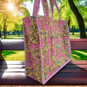 Bolsos de Mano de Moda con Cierre de Cremallera, Color Sólido, Primavera Verano, Tela de Algodón India, Gran Capacidad, para Viaje - Product Image 5