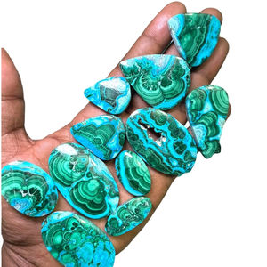Lot en gros de cabochons de chrysocolle et malachite très demandés – Pierres précieuses en vrac de chrysocolle et malachite pour la lithothérapie - Product Image 1