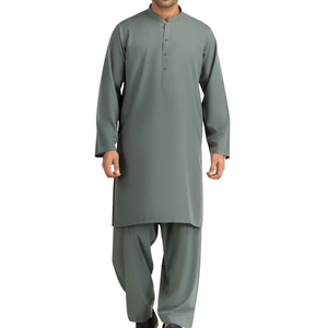 Costume traditionnel pakistanais pour homme, shalwar kameez vert sauge, kurta pyjama de créateur, tissu de haute qualité, vêtements ethniques. - Product Image 1