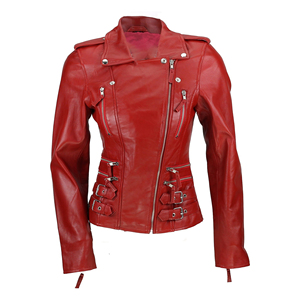 <b>Women</b> Genuine Leather Bomber <b>Jacket</b> Classic Biker Slim Fit <b>Zip</b>-<b>Up</b> Black Customized Logo Plain Dyed Silk Factory Price Wholesale - Product Image 5