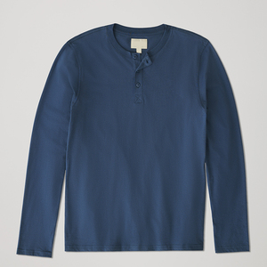 Men's Long Sleeve <b>Henley</b> <b>Shirt</b> Button Up Collar Solid Color Knitted Cotton Casual Pullover Regular Fit Autumn Wear - Product Image 4