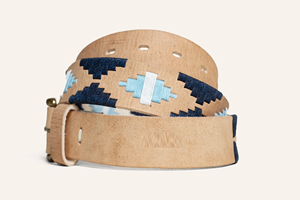 Ceinture POLO BELT, ceinture argentine, cuir de vachette pleine fleur 100%, boucle en laiton durable - largeur 32 mm, épaisseur 4 mm, couleur tan noir - Product Image 6