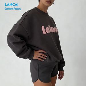 Sudadera Personalizada con Logotipo Bordado de Alta Calidad, Sudadera Holgada de Algodón Cómodo para Mujer - Product Image 2