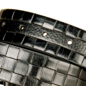 Cinturones de cuero para hombre de primera calidad, cinturones informales duraderos de uso diario con logotipo personalizado, cinturones de cuero genuino para hombres, longitud ajustable al por mayor - Product Image 5