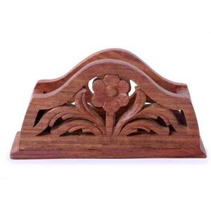 Porte-serviettes en bois artisanal de qualité supérieure pour table à manger, organiseur de mouchoirs écologique, utilisation pour la cuisine et les tables d'hôtel - Product Image 4