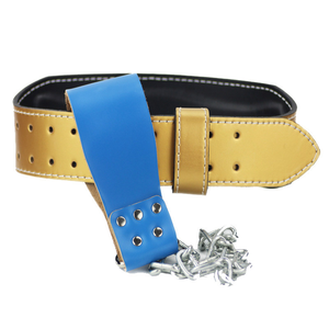 synthetic leather new Weight Lifting Dipping <b>Belt</b> Dip <b>Chain</b> Pull Ups - Product Image 1