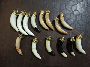 Collar con Colgante de Hueso de Búfalo Pulido, Hecho a Mano y Ecológico, con Diseño de Perla, Joyería de Cuerno de Búfalo Auténtico, Regalo de Boda de la India - Product Image 5