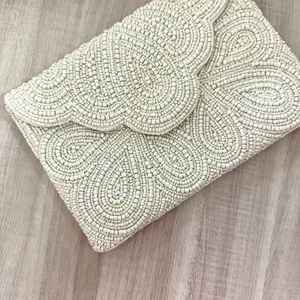 Sac fourre-tout promotionnel de luxe indien traditionnel fait main en perles de verre avec poignée baguette, artisanat durable de qualité supérieure - Product Image 6