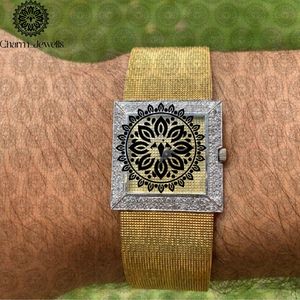 Montre de luxe pour homme Charm Jewells en acier inoxydable, cadran 40 mm, lunette sertie de diamants, mouvement mécanique analogique, résistance à l'eau 10 bars, automatique - Product Image 4