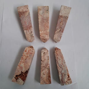 คริสตัลคริสตัลงานฝีมือบำบัด95มม. แบบชาวอินโดนีเซียทรงหอคอยหินสีชมพู - Product Image 4