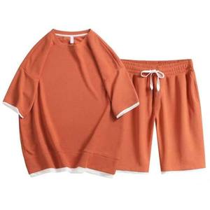 Vêtements pour hommes, t-shirts et shorts, ensembles de deux pièces, vêtements de sport décontractés, ensembles de deux pièces en coton de grande taille, ensembles de rue oversize pour hommes - Product Image 6