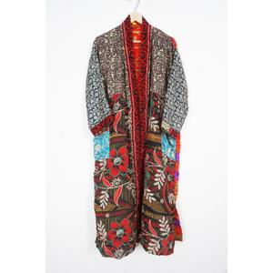Bata de vestir, Vestido de playa para bikini, Bata kimono, Bata de baño kimono cómoda de seda india, Kimono vintage, Ropa de mujer - Product Image 2