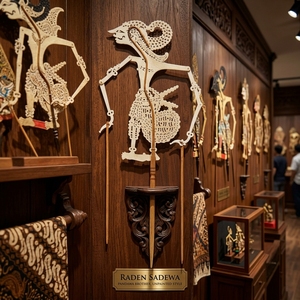 Handcrafted Indonesian Leather Wayang Kulit Shadow Puppet Raden Sadewa Traditional Cultural Wall <b>Decor</b> <b>Accent</b> Craft Ornament - Product Image 6