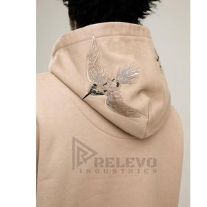 Sweat à capuche personnalisé pour homme, broderie personnalisée, sweat à capuche en polaire d'hiver uni, 100% coton polaire, manches longues, vêtement d'extérieur en polaire chaud et moelleux - Product Image 2