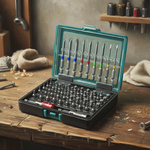 Jeu de 71 embouts de 1/4'' x 25 et 75 mm, fournisseur taïwanais, ODM/OEM disponible, avec finition à anneaux de couleur - Product Image 1