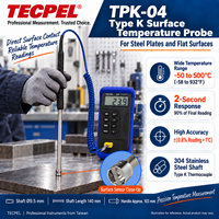 Sonde de Surface TECPEL TPK-04, capteur de Thermocouple de Type k de température
