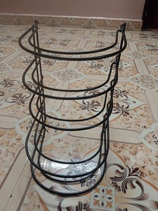 Vintage Three Tier Metal Storage <b>Rack</b> Standing Dish Organizer with Handle for Kitchen Tableware Decorative Black <b>Plate</b> <b>Rack</b> - Product Image 2