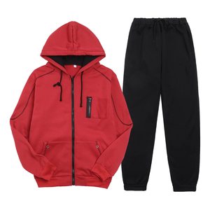 Chándal personalizado con logotipo para hombre, sudadera con capucha y cremallera completa, pantalones deportivos, chándal para hombre, conjunto deportivo para fitness y jogging. - Product Image 1