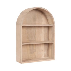 Étagère murale géométrique en bois de manguier |   Décoration en bois naturel artisanal |   Vente en gros - Product Image 2