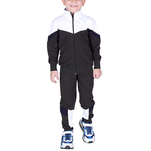 Ensemble uniforme scolaire pour garçons, noir et blanc, en polyester tricoté, pour l'école primaire - Product Image 5