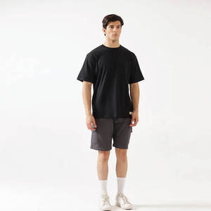 Wholesale Oversized Cotton Fleece T-Shirt Men 120g Heavyweight Eco-Friendly Quick Dry <b>Drop</b> Shoulder Custom Digital Printing - Product Image 5