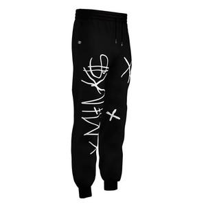 Men's Casual Straight Mid Elastic Waist Sublimation Printed Heavyweight Polyester Sweatpants Joggers with <b>Light</b> Wash - Product Image 4