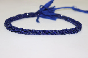 Cuentas de Rondelle facetadas de lapislázuli Cuentas facetadas Corte a máquina Cuentas de Rondelle de lapislázuli - Product Image 2