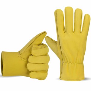 Guantes de Cuero de Vaca de Alto Rendimiento, Resistentes al Calor y a las Chispas, Protección para las Manos, Durabilidad, Guantes de Jardinería - Product Image 2