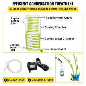Distillatore Elettrico in Acciaio Inox da 30L, Kit Automatico per Produzione Casalinga di Moonshine, Vino e Birra, Doppia Fonte di Alimentazione (Vapore ed Elettrica) - Product Image 5