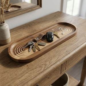 Stylish Wooden Serving Tray For Home <b>Kitchen</b> Dining <b>Table</b> Decoration And Everyday Serving Applications - Product Image 1