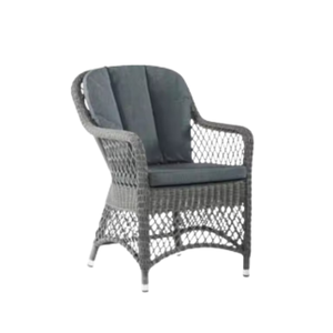 Modern Rattan <b>Dining</b> <b>Chair</b> <b>with</b> Polyester Cushion Outdoor Home Furniture Contemporary Design Style - Product Image 1