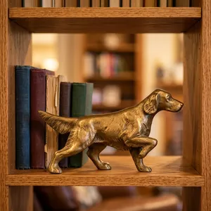 Escultura de Perro de Bronce Hecha a Mano, Figura de Animal de Diseño Tradicional, Decoración de Mesa, Adorno para Sala de Estar - Product Image 3