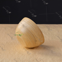 Bol jetable rond en bambou élégant et classique, écologique et personnalisable, idéal pour servir des salades, du riz, des fruits ou des repas quotidiens lors de fêtes à domicile.