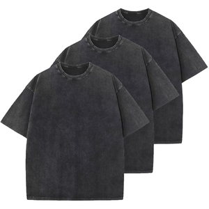 T-shirt Boxy en Coton Épais à Marque Privée, Personnalisation de Marque, Streetwear Uni, Vêtements Oversize pour Hommes, Tenues Personnalisées - Product Image 1