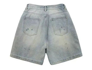 2026 Fabricant Personnalisé Jorts Baggy pour Hommes 100% Coton Denim Lourd Fermeture Éclair Bouton Coupe Ample Couleurs Foncées et Claires Été - Product Image 4