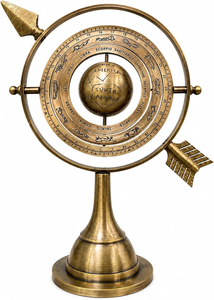Sphère armillaire du zodiaque en laiton avec anneau flèche, globe céleste, sculpture d'astrologie - Product Image 5