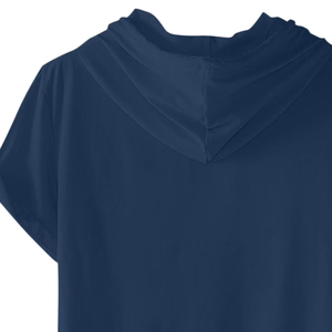 Fashion Short Sleeve Hoodies OEM ODM Custom Cotton Hooded Sweatshirt Bulk Production Manufacturer for Men <b>Women</b> <b>Clothing</b> Custom - Product Image 5