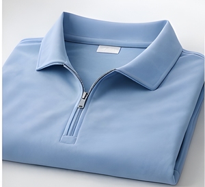 เสื้อโปโลพรีเมียม 220 GSM ผ้าปิเก้ คอซิปครึ่งตัว สำหรับผู้ชาย สไตล์สตรีทแวร์ ผ้าฝ้ายเนื้อทราย คอซิป ผลิตจำนวนมาก คุณภาพส่งออก - Product Image 5