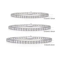 Pulsera de Plata 925 de Excelente Calidad, Chapada en Oro, con Diamante Moissanita de Corte Cojín, Unisex, de Lujo, para Fiestas, Verano, Regalo de Moda