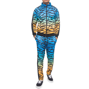 Fabricante de chándales deportivos elásticos en cuatro direcciones, proveedor de conjuntos de pantalones de chándal estilo jogger, chándales modernos de corte ajustado al por mayor - Product Image 4