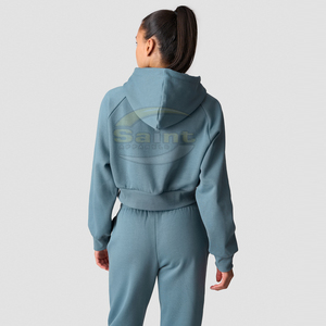 Sudadera Corta de Punto para Mujer, Diseño Personalizado, Uso en Exteriores, Color Sólido, Alta Calidad, Precio Razonable, Superventas - Product Image 2