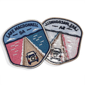 Parches bordados con gancho y bucle, insignias con logotipo, venta al por mayor de fábrica, en stock, parches de tela tejida para chaquetas, sombreros, bolsos y uniformes - Product Image 3
