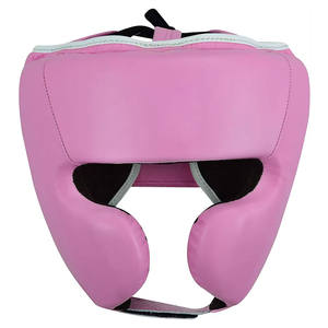 Protector de Cabeza Completo Personalizado de Alta Calidad para Boxeo y Taekwondo, Unisex, Color Rosa, de Cuero Genuino - Product Image 1