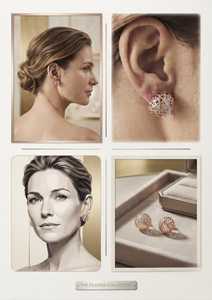 Pendientes de Diamantes de Oro Sólido de 9K Chapados en Oro para Mujer, Lujosos, en Forma de Lágrima, con Perforación, Diamantes Cultivados en Laboratorio - Product Image 2