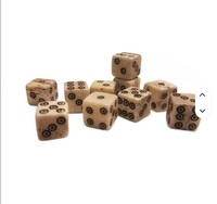Dés de jeu cubiques en os de buffle blanc poli faits à la main, design personnalisable, caractéristiques écologiques par Blatant Exports