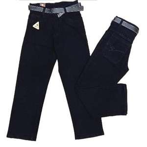 Pantalon droit pour garçons avec ceinture, effet délavé vintage, décontracté, pour tous les jours, adapté aux sorties scolaires et aux événements des enfants. - Product Image 2
