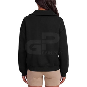 Trendy <b>Women</b> <b>Quarter</b> <b>Zip</b> <b>Sweatshirt</b> With Relaxed Fit Half <b>Zip</b> Closure Soft Fabric For Casual Outfits And Seasonal Wear - Product Image 6
