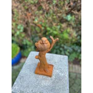 Escultura Decorativa de Tronco de Árbol Rústico con Pájaro Sentado, Adornos para Mesa, Artículos de Decoración para Jardín y Hogar - Product Image 1